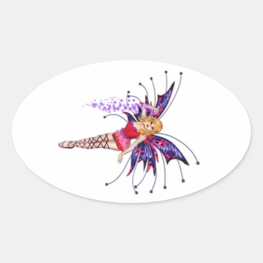 Pinkie Fae Ovale Sticker (Voorkant)