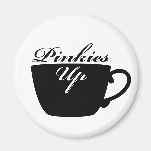 Pinkies omhoog Teacup Magneet (Voorkant)