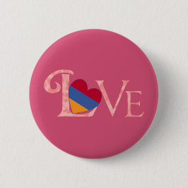 Pinkish Armenian LOVE Ronde Button 5,7 Cm