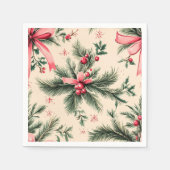  Pinkmas Branches Bogen & Bessen Decoupage Servet (Voorkant)