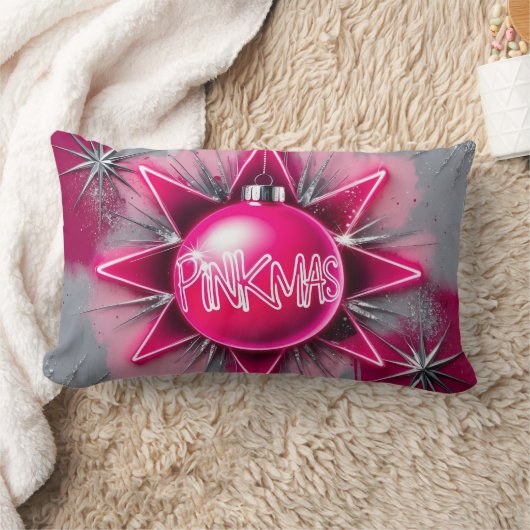 Pinkmas – Neon Holiday Pop Art Kussen (Deken)