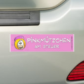 Pinkmützchen am Steuer Bumpersticker (Op auto)
