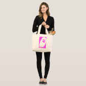 Pinkoween schattige geest grote tote bag (Voorkant (model))