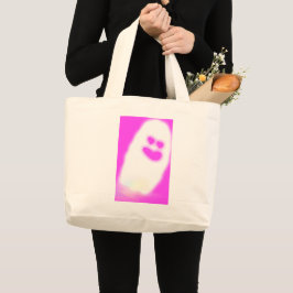 Pinkoween schattige geest grote tote bag