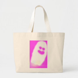 Pinkoween schattige geest grote tote bag
