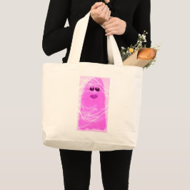 Pinkoween spooktacular ghost grote tote bag