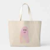 Pinkoween spooktacular ghost grote tote bag (Achterkant)