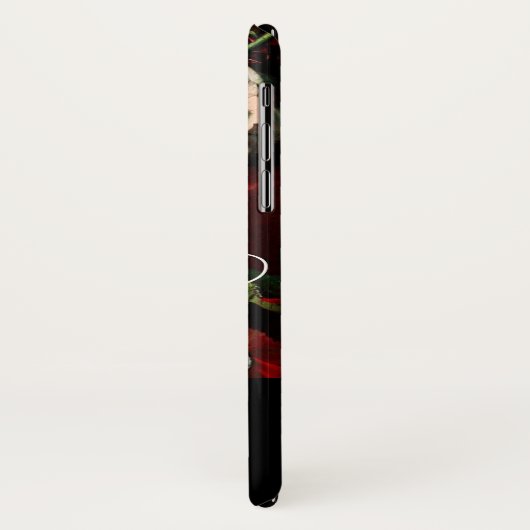 PINKROSES, BUTTERFLY, WITTE STROOMMONOGRAM Case-Mate iPhone CASE (Achterkant/links)