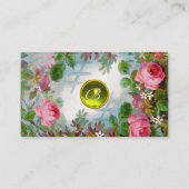 PINKROSES EN JASMINES MONOGRAM GEM STONE geel Visitekaartje (Achterkant)