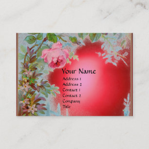 PINKROSES EN JASMINES MONOGRAM GEM STONE Red Visitekaartje