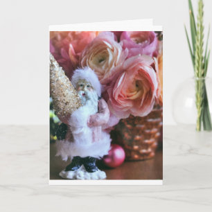 **PINKROSES EN OUDE FASHIONTE SANTA** KAART