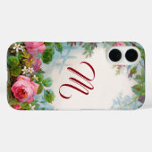 PINKROSSEN EN JASMINEN MONOGRAM VOOR DE MONOGRAM V Case-Mate iPhone CASE (Achterkant (horizontaal))