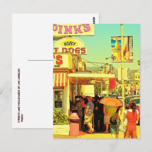 pinks - Briefkaart (Voorkant / Achterkant)