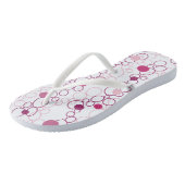 Pinks Circles Stippen Teenslippers (Schuin)