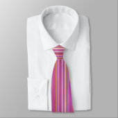 Pinks en Purples in verticale strips Stropdas (Gebonden)