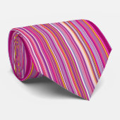 Pinks en Purples in verticale strips Stropdas (Opgerold)