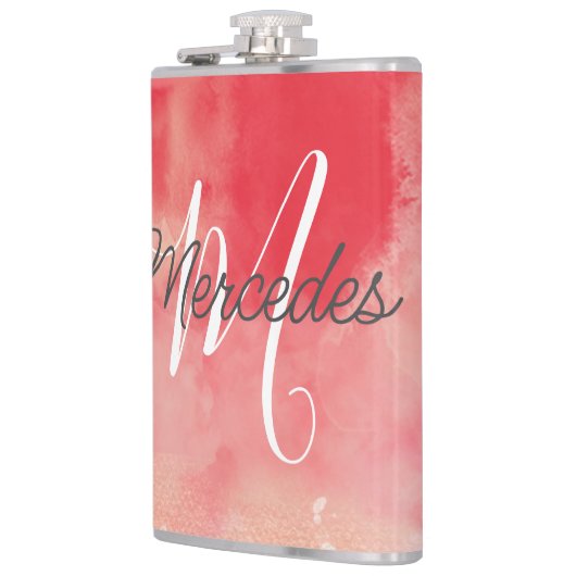 Pinks en Reds Tie Dye iPad Smart Hoesje Heupfles (Links)