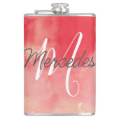 Pinks en Reds Tie Dye iPad Smart Hoesje Heupfles (Voorkant)