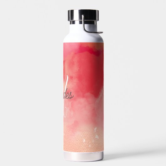 Pinks en Reds Tie Dye iPad Smart Hoesje Waterfles (Links)