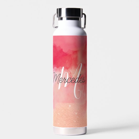 Pinks en Reds Tie Dye iPad Smart Hoesje Waterfles (Voorkant)