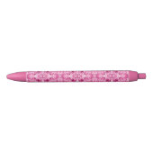 Pinks op Pinks Swirls Zwarte Inkt Pen (Voorkant)