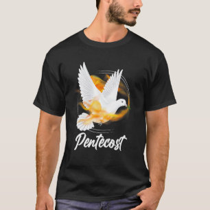 Pinksterduiven tongen Vuur Vlam Heilige Geest Kat T-shirt