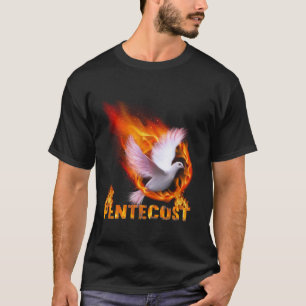 Pinksterduiven Vuur Vlam Heilige Geest Katholiek T-shirt