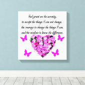  PINKSTROOM EN BUTTERFLESSERENITEITSPRAYER CANVAS AFDRUK (Insitu (Houten vloer))