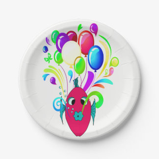 PINKVIS MET BORD PAPIER VAN BALLOENS