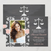 PINKWETSSCHOOL CHALKBOARD AFSTUDEREN ANNOUNCTIE KAART (Voorkant / Achterkant)