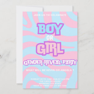 Pinky & Bleu Geslacht Reveal Uitnodiging