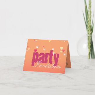 Pinky Blush Party Invitation Kaart