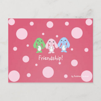 Pinky Bunny en Friends Briefkaart
