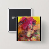 PINKY CLOWN VIERKANTE BUTTON 5,1 CM (Voorkant /achterkant)