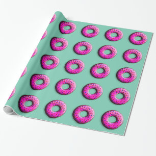 Pinky Donut met kleurrijke sproinkles en jouw idee Cadeaupapier