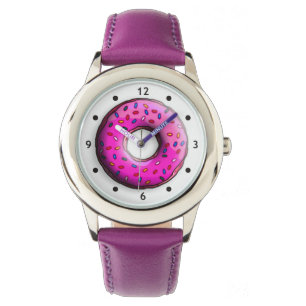 Pinky Donut met kleurrijke sproinkles en jouw idee Horloge