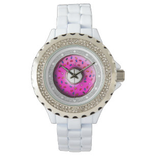 Pinky Donut met kleurrijke sproinkles en jouw idee Horloge