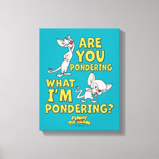 Pinky en Brain | Denk je na? Canvas Afdruk (Voorkant)