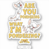 Pinky en Brain | Denk je na? Sticker (Voorkant)