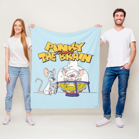 Pinky en Brain | Laboratoriumwetenschap Fleece Deken (In situ)