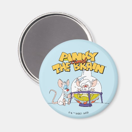Pinky en Brain | Laboratoriumwetenschap Magneet (Voorkant / Achterkant)