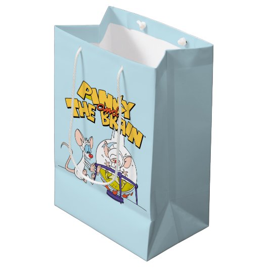Pinky en Brain | Laboratoriumwetenschap Medium Cadeauzakje (Voorkant Gekanteld)