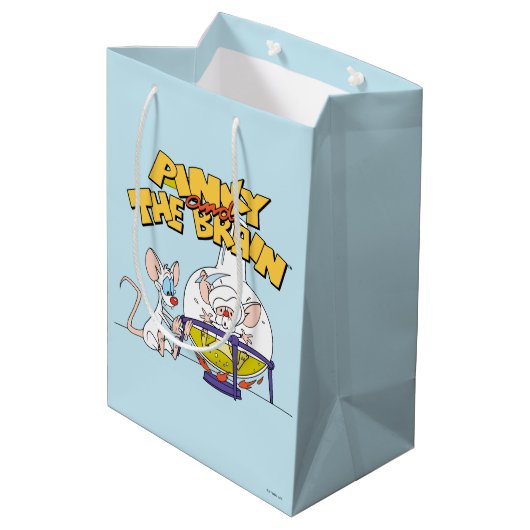 Pinky en Brain | Laboratoriumwetenschap Medium Cadeauzakje (Achterkant Gekanteld)