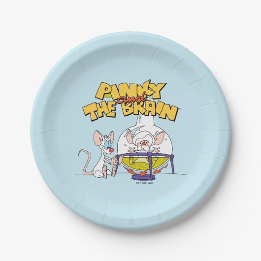 Pinky en Brain | Laboratoriumwetenschap Papieren Bordje (Voorkant)