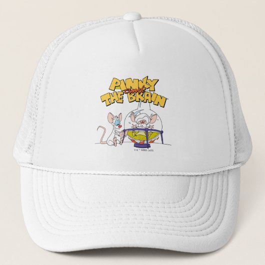 Pinky en Brain | Laboratoriumwetenschap Trucker Pet (Voorkant)