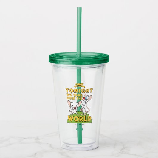 Pinky en Brain | Overname van de wereld Acryl Drinkbeker (Voorkant)