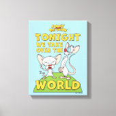 Pinky en Brain | Overname van de wereld Canvas Afdruk (Voorkant)