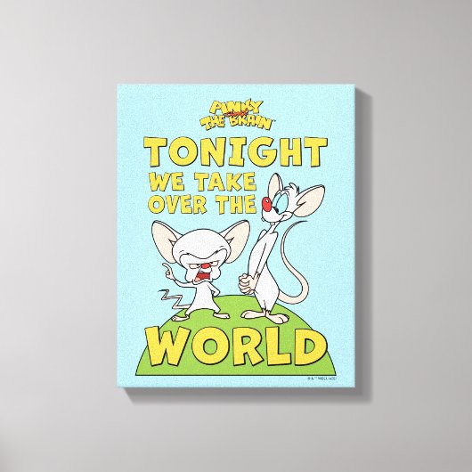 Pinky en Brain | Overname van de wereld Canvas Afdruk (Voorkant)