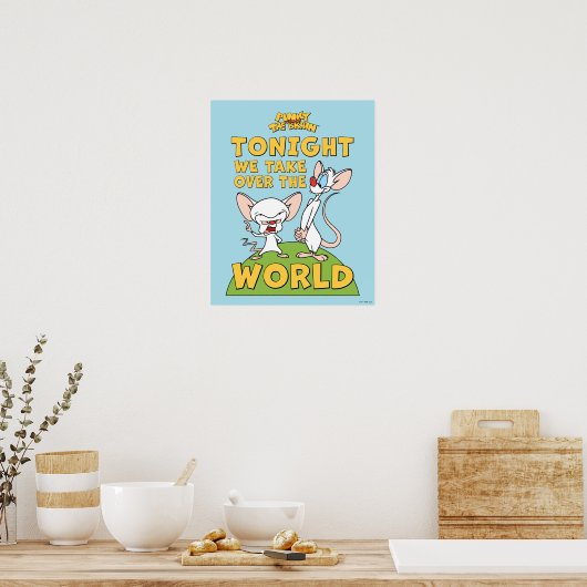 Pinky en Brain | Overname van de wereld Poster (Keuken)