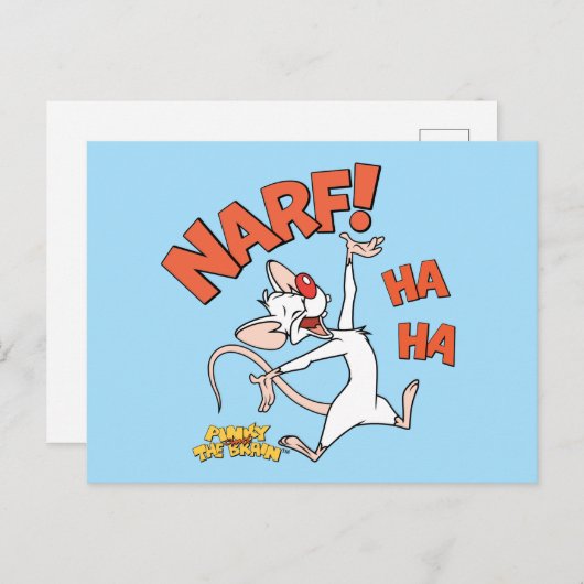 Pinky en Brain | Pinky "Narf" Briefkaart (Voorkant / Achterkant)